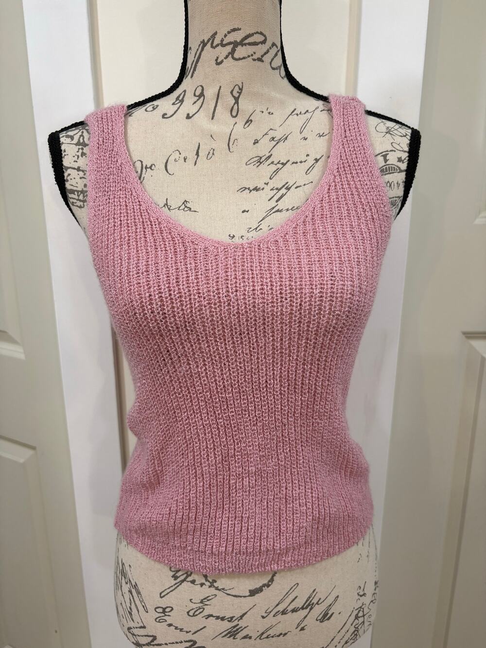 Jolie & Joy Pink Knit Tank Top Size Medium